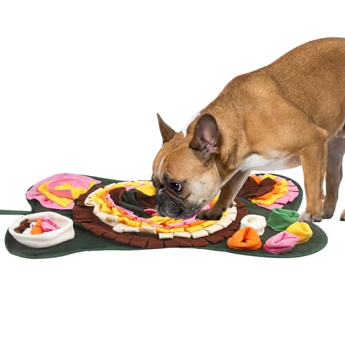 Zceplem Futtermatte für Hunde | Schnüffelfütterung Hundematte | Tragbares interaktives Futterspiel Haustier Schnüffelunterlage für kleine Haustiere Kaninchen Meerschweinchen Chinchillas von Zceplem