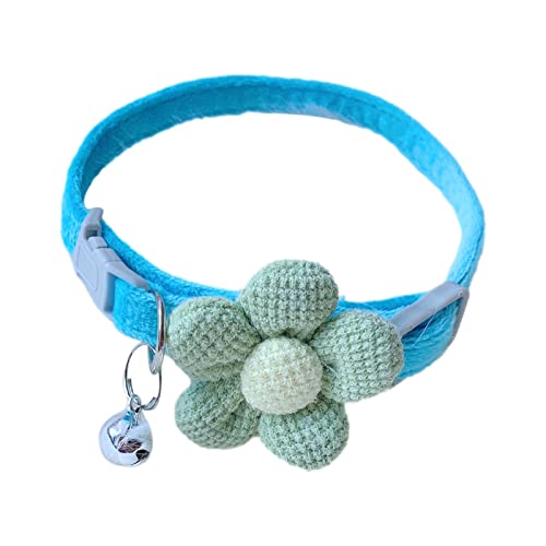 Zceplem Haustier-Halskette – zartes Katzenhalsband mit Blumen-Katzenhalsband – Halsbandglocke für Haustiere, Mädchen, Katzen von Zceplem