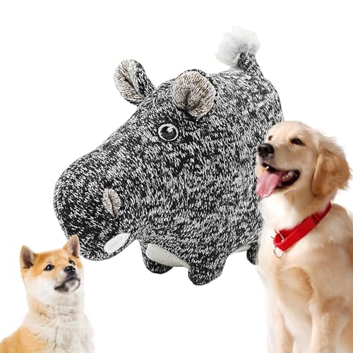 Zceplem Haustier-Plüsch-Spielzeug – Cartoon-Tier-Strickspielzeug für Hunde, Anreicherungsspielzeug für den Innenbereich, reduziert Langeweile für kleine, mittelgroße und große Rassen von Zceplem