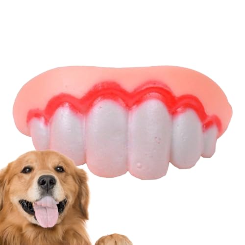 Zceplem Hundespielzeug Zähne lustig, Zahnersatz für Hunde | Künstliche Zähne für Hunde,Kreative, leicht zu reinigende, einzigartige, bissfeste, langlebige, universelle Hundezahnspange für Weihnachten von Zceplem