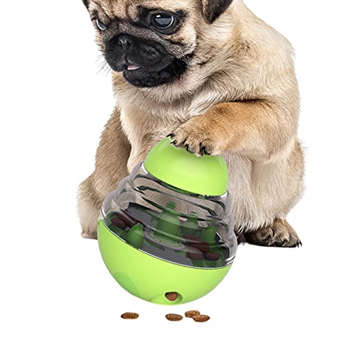 Zceplem Tumbler Hundefutterspender | Verstellbarer Leckageball für Hundefutter mit Doppellöchern | Anti-Kau-Puzzle-Spielzeugbälle Hundenäpfe für Slow Feeder von Zceplem