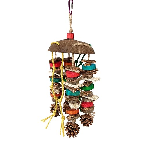 Zdprkqzvz Natural Block Bird Tearing Toy Bird Cage Chewing Toy StandingBarch For Large Birdcage Accessories Supplies von Zdprkqzvz