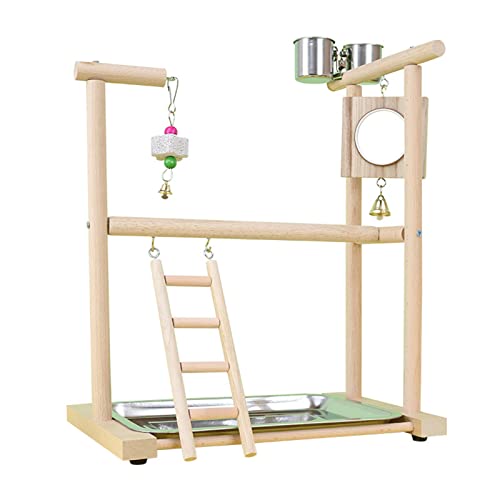 Zdprkqzvz Vogel-Sitzstange für Papageien, Nymphensittiche, Spielständer mit Leiter, Kauspielzeug, Fütterungstassen, Übung und Spielen für Vögel Zdprkqzvz Vogel-Sitzstange für Papageien, Nymphensittiche, Spielständer mit Leiter, Kauspielzeug, Fütterungstassen, Übung und Spielen für Vögel von Zdprkqzvz