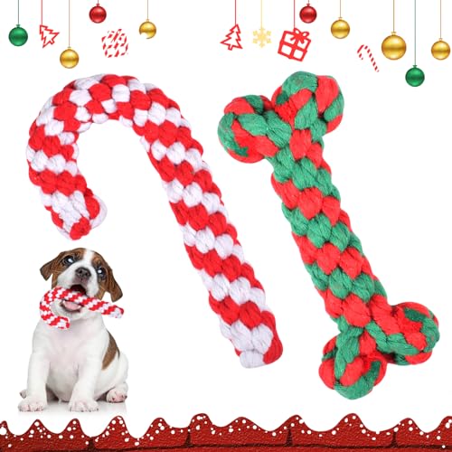 2 Stück Hundespielzeug Seil,Weihnachten Hundespielzeug,Hundespielzeugseil aus Baumwolle,Interaktives Hunde Spielseil für Zahnreinigung,Weihnachts Zuckerstange Seil,Hunde Kauspielzeug 2 Stück Hundespielzeug Seil,Weihnachten Hundespielzeug,Hundespielzeugseil aus Baumwolle,Interaktives Hunde Spielseil für Zahnreinigung,Weihnachts Zuckerstange Seil,Hunde Kauspielzeug von ZeYou