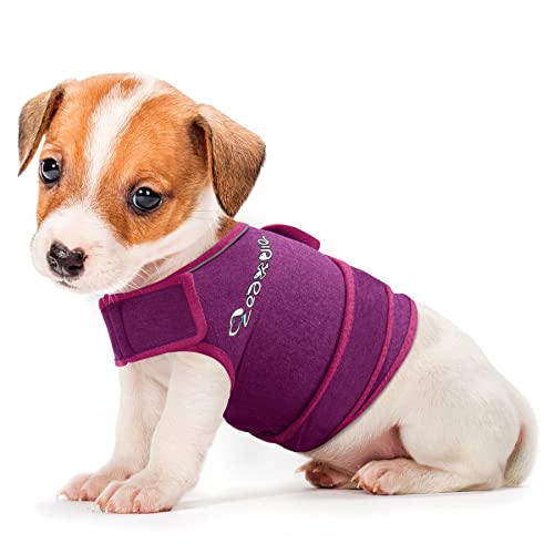 Zeaxuie Baby-Use-Grade Hunde-Angstweste, atmungsaktive Hundejacke für Gewitter, Reisen, Feuerwerk, Tierarztbesuche - Beruhigender Mantel für kleine, mittelgroße und große Hunde, XS-Lila von Zeaxuie