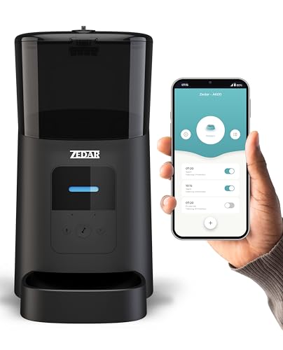 Automatischer Futternapf Katze und Hund - Futterautomat mit Smartphone-Steuerung - Futtervolumen 6 Liter - Futterspender - Zedar A600 Automatischer Futternapf Katze und Hund - Futterautomat mit Smartphone-Steuerung - Futtervolumen 6 Liter - Futterspender - Zedar A600 von Zedar
