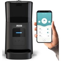 Zedar Futterautomat Katze - Edelstahl napf - 6 Liter - mit APP Steuerung - Automatischer Futterspender für Trockenfutter - Design für Katzen & Hunde - A600 von Zedar