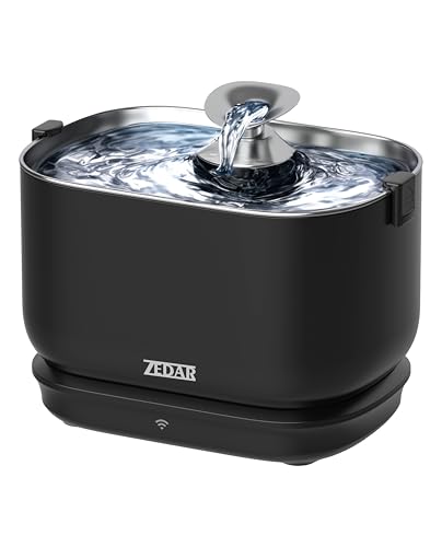 Zedar WF600 Edelstahl Drahtloser Trinkbrunnen mit APP für Katze oder Hund - Inklusive 3 Filtern - Katzenbrunnen - Flüsterleise - Wasserbrunnen Katzen und Hunde Zedar WF600 Edelstahl Drahtloser Trinkbrunnen mit APP für Katze oder Hund - Inklusive 3 Filtern - Katzenbrunnen - Flüsterleise - Wasserbrunnen Katzen und Hunde von Zedar