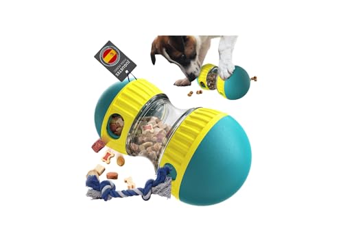 Zedegran® Hundespielzeug + kleines Beißseil, zwei Funktionen in einem Produkt, Intelligenzspiel für Hunde und Futterspender für Hunde, Spielzeug für kleine Hunde (JR Blau) von Zedegran