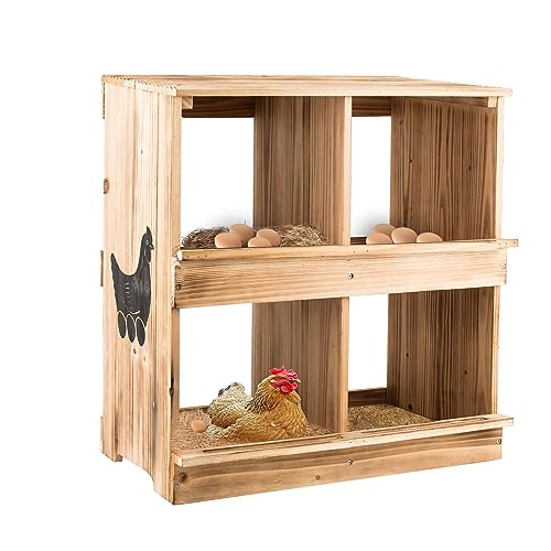 Nistkästen für Hühner - Holz Hühner Nistkasten für Geflügel Schwerlast 4 Fächer Lege Eier Nistkasten Wandhalterung für Hühner, Hühner, Enten Nistkästen für Hühner - Holz Hühner Nistkasten für Geflügel Schwerlast 4 Fächer Lege Eier Nistkasten Wandhalterung für Hühner, Hühner, Enten von ZeenArt