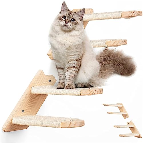 Zeetan 2Er-Pack Katzenkletterregal Wandmontierte, Spleißbare 2-Stufige Katzentreppe Mit Kratzern, Katzenregalen Und Sitzstangen Zum Schlafen Spielen Klettern Zeetan 2Er-Pack Katzenkletterregal Wandmontierte, Spleißbare 2-Stufige Katzentreppe Mit Kratzern, Katzenregalen Und Sitzstangen Zum Schlafen Spielen Klettern von Zeetan