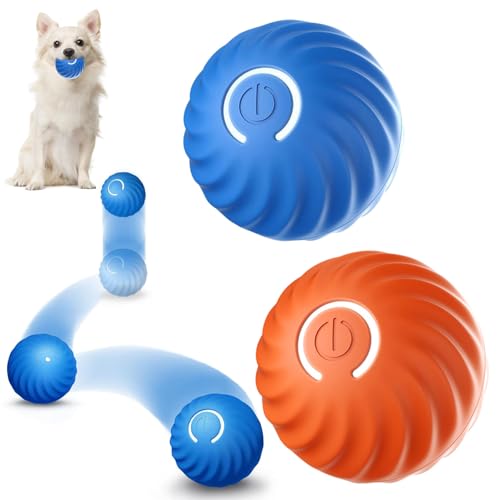 2pcs Interaktives Hunde Spielzeug - Selbstrollender Ball, Automatisch Rollender Langlebiger Hundeball, Strapazierfähiger Interaktiver Ball für Hunde 2pcs Interaktives Hunde Spielzeug - Selbstrollender Ball, Automatisch Rollender Langlebiger Hundeball, Strapazierfähiger Interaktiver Ball für Hunde von ZeiLaBang Kakadi