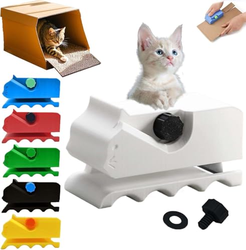 Kartonschneider für Katzenkratzbretter,3D Gedruckter Kartonschneider﻿,Katzenkratzer Schneidemaschine Papier,Werkzeugschneider aus Karton,Kartonstreifen Strip Cutter Für Handgefertigte Katzenbetten von ZeiLaBang Kakadi