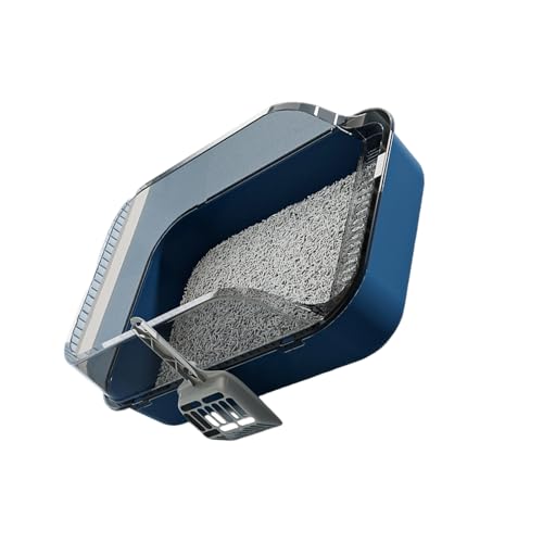 Zeiwohndc Halbgeklagte Katzentoilette Hochseiten Splash Guard Dickeed Geruchskontrolle Easy Kürzlich Große Haustier Badezimmer Katzen Bad Badezimmer von Zeiwohndc