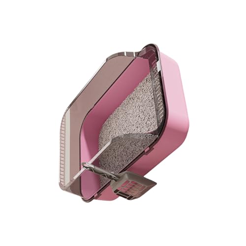 Zeiwohndc Halbgeklagte Katzentoilette Hochseiten Splash Guard Dickeed Geruchskontrolle Easy Kürzlich Große Haustier Badezimmer Katzen Bad Badezimmer von Zeiwohndc