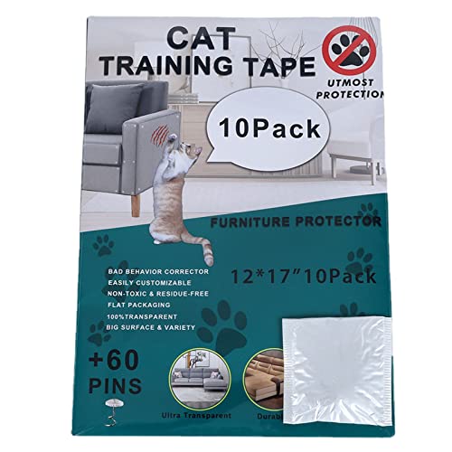 10 Pack Für Katze Scratch Tape Pet For Furniture Couch Protector Large Transparent Scratching Pads Furniture Protectors From Cat Scratch Scratching Tape Sheets For Leather von Zeizafa