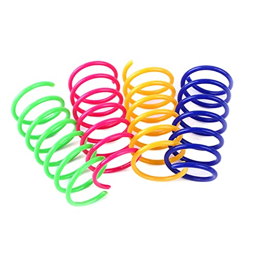 Zeizafa 4Pcs Cats Toy Colorful Cats Spring Coils Toy Kitten Coil Toy Pet Anxiety Reduce Indoor Chasing Toy Cat Hunting Toy For Indoor Adult Cats von Zeizafa
