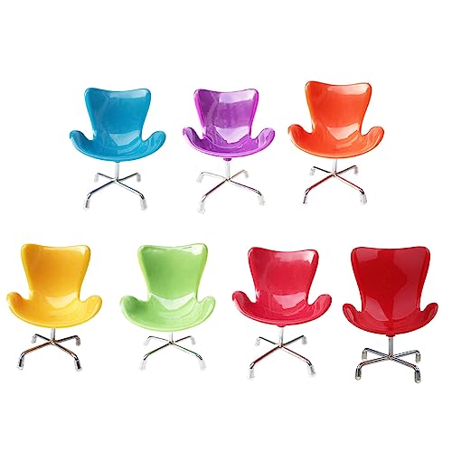Zeizafa Mini Stuhl Spielzeug Für Rennmäuse Zwerghamster Kleine Vögel Ergonomisches Design Niedliche Rückenlehne Stuhl Perfekte Dekoration Für Käfig 1/6 Maßstab Stühle von Zeizafa