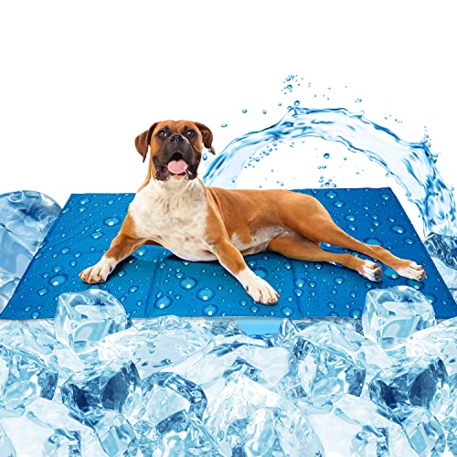 Zellar Kühlmatte für Hunde Selbst Kühlende Hundematte Kühldecke Hunde Sommer Kühlkissen Hundedecke mit Kaltgel-Füllung für Zuhause Unterwegs oder im Auto, L 90x50cm von Zellar