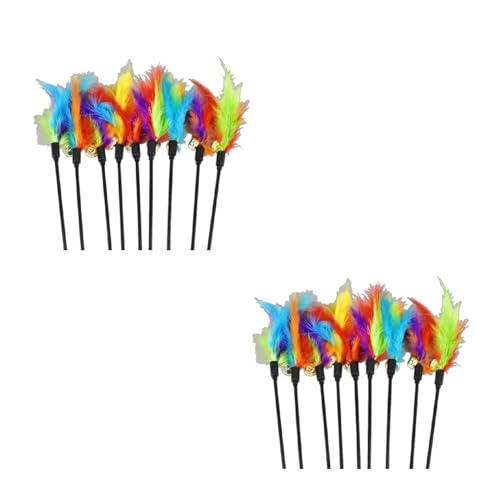 Interaktiver Katzenspielzeugstab, mit Feder, interaktiver Katzenspielzeug für kleine Kätzchen, interaktiver Stab, Knistern, Plüsch-Federschnur, Spielzeug-Fangstab Interaktiver Katzenspielzeugstab, mit Feder, interaktiver Katzenspielzeug für kleine Kätzchen, interaktiver Stab, Knistern, Plüsch-Federschnur, Spielzeug-Fangstab von Zemusinet