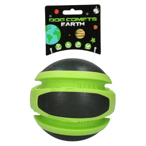 Dog Comets Earth - Hundespielzeug - Hundeball - Bouncing - TPR-Gummi - Ø14 cm – Grün von Dog Comets