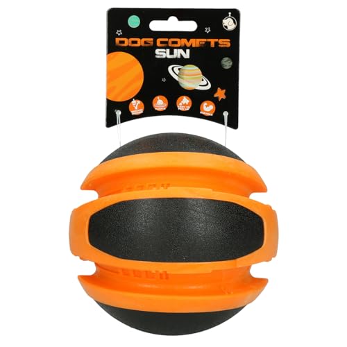 Dog Comets Sun - Hundespielzeug - Hundeball - Bouncing - TPR-Gummi - Ø14 cm – Orange von Dog Comets