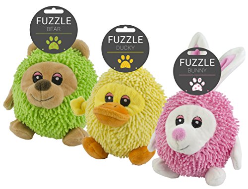 Fuzzle Plüschspielzeug für Hunde, Feuerbär mit Squeaker von Fuzzle