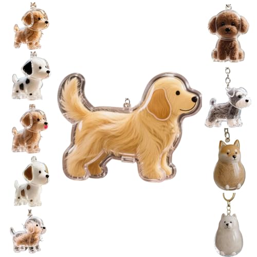 Zengjunwei Hundehaar Sammler Schlüsselanhänger Charme Memorial Storage Box, Haustier Haar Lagerung Schlüsselanhänger,Haustier Katze Hund Haar Lagerung Fall für Tierhalter (J) von Zengjunwei