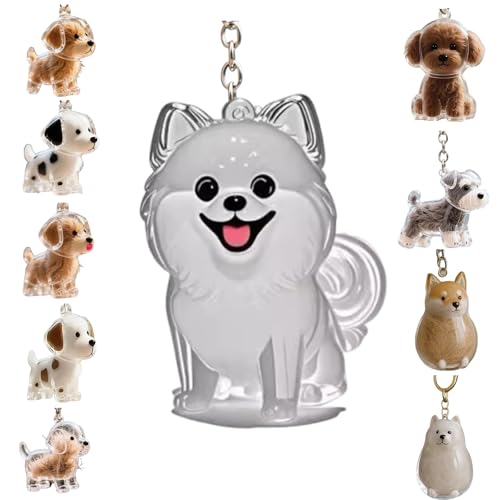 Zengjunwei Hundehaar Sammler Schlüsselanhänger Charme Memorial Storage Box, Haustier Haar Lagerung Schlüsselanhänger,Haustier Katze Hund Haar Lagerung Fall für Tierhalter (L) von Zengjunwei