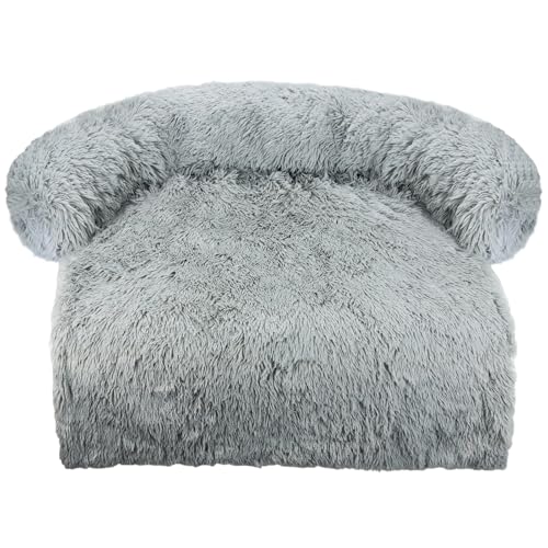 Zentaurus Großes Hundebett, Hundebett für mittelgroße und große Hunde, Matratze für große Hunde, waschbar (Grau, rund, M: 80 x 75 cm) von Zentaurus