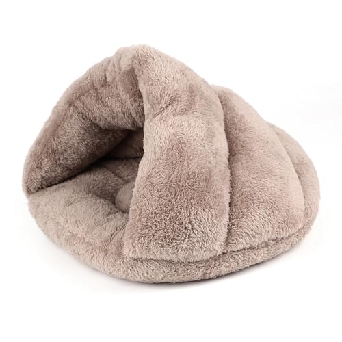 Zentaurus Hundebett – mittel und klein – für Katzen – Anti-Stress-Plüschbett (Beige, S: 40 x 40 cm) von Zentaurus