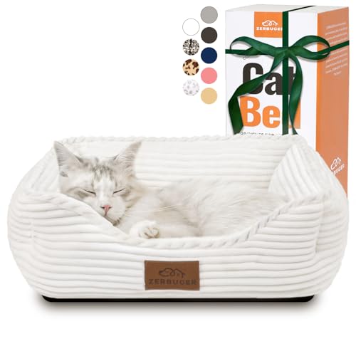 Katzen-Hundebett für Haustiere, rechteckiges Haustierbett, Geschenk für Welpen und Kätzchen, maschinenwaschbar, beruhigend, flauschig, Haustier-Couch-Sofa für drinnen und draußen, tragbares, weiches Katzen-Hundebett für Haustiere, rechteckiges Haustierbett, Geschenk für Welpen und Kätzchen, maschinenwaschbar, beruhigend, flauschig, Haustier-Couch-Sofa für drinnen und draußen, tragbares, weiches von Zerbuger