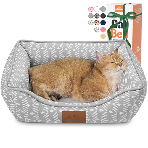 Zerbuger Katzen-Hundebett für kleine Hunde, rechteckiges Katzenbett für Hauskatzen, waschbares Haustierbett für Welpen und Kätzchen, mit rutschfester Unterseite, 53,3 cm Zerbuger Katzen-Hundebett für kleine Hunde, rechteckiges Katzenbett für Hauskatzen, waschbares Haustierbett für Welpen und Kätzchen, mit rutschfester Unterseite, 53,3 cm von Zerbuger