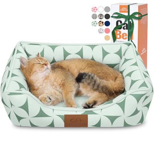 Zerbuger Rechteckiges Katzen- und Hundebett für große, mittelgroße und kleine Haustiere, für drinnen und draußen, maschinenwaschbar, Schlafsofa, rutschfeste Unterseite, weiches Welpenbett, langlebig von Zerbuger