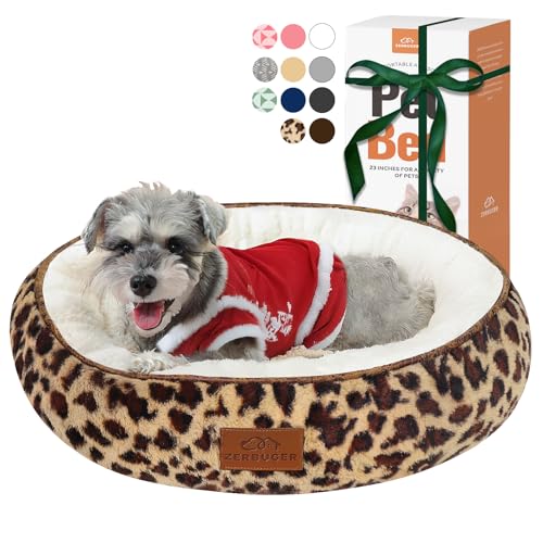 Zerbuger Rundes Katzen- und Hundebett mit Leopardenmuster, für große, mittelgroße und kleine Hunde und Katzen, maschinenwaschbar, Schlafsofa, rutschfeste Unterseite, atmungsaktiv, weich, beruhigend Zerbuger Rundes Katzen- und Hundebett mit Leopardenmuster, für große, mittelgroße und kleine Hunde und Katzen, maschinenwaschbar, Schlafsofa, rutschfeste Unterseite, atmungsaktiv, weich, beruhigend von Zerbuger
