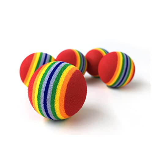 Zerodeko 12 Stück Ballspielzeug für Hunde, Farbe Regenbogen - in Himmel spielend Bälle für Hunde und Haustiere, für Haustiere, EVA, Truhe - starkes Tier von Zerodeko