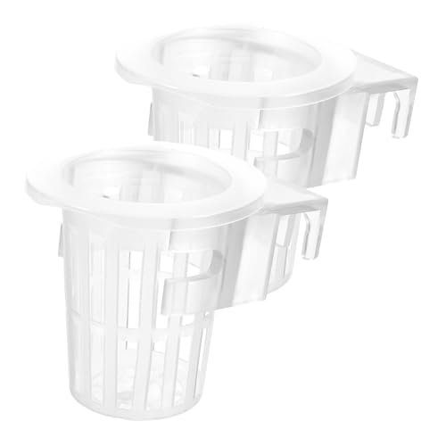Zerodeko 2 Stück Aquatische Pflanzschale Aquarienpflanzenbecher Pflanzennetz Wurzel aquariumpflanzen Aquatischer Pflanzenkorb Kinderzimmer Töpfe Netztöpfe für Pflanzen Plastik Transparent von Zerodeko