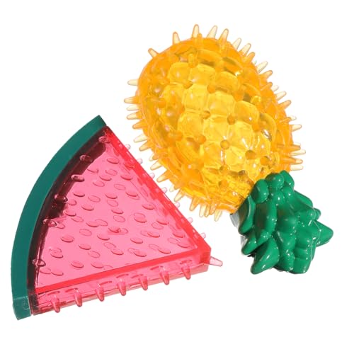 Zerodeko 2 Stück Kühlspielzeug für Obstform Gefrierbares Kauspielzeug für Zahnende Welpen Sicheres und Langlebiges Hundespielzeug für Kleine und Mittelgroße von Zerodeko