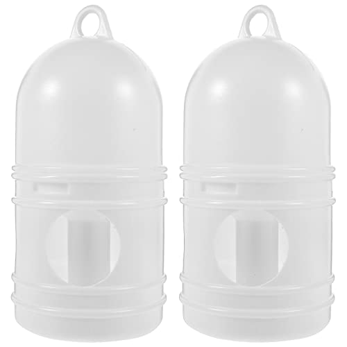 Zerodeko 2 x Vogel-Wassertränker, Tauben-Wasserspender, Sittichtaube, Papageien, Enten, Tauben, Wasserspender, automatischer Futterspender, Kunststoff-Vogelkäfig-Wasserspender von Zerodeko