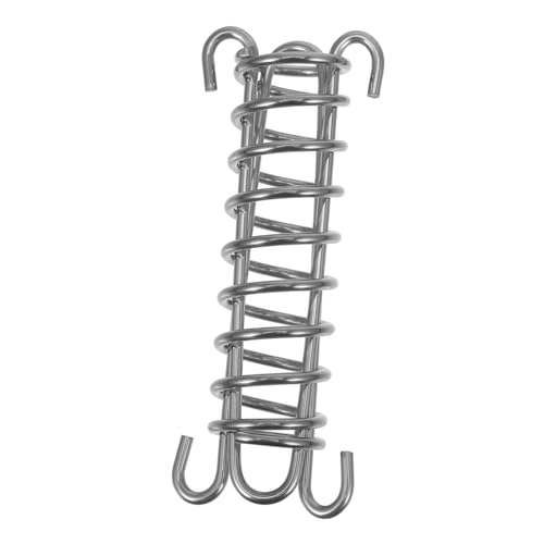 Zerodeko Edelstahlhundkettenfeder Schwer Leine Für Haustier Gehen Ausbildung Draußen Frühling Binden Groß Lang Unterstützung Spannungsfeder Hochleistungsfeder Rostfreier Stahl Silver von Zerodeko