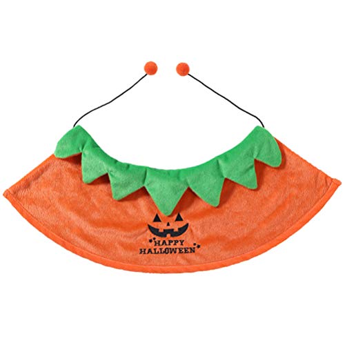 Zerodeko Haustier-Halloween-Mantel Haustier-Cosplay Winterponcho Hund Katze Mantel Hut Halloween-kostüm Katze-kürbis-Kleidung Hunde-kürbis-Kleidung Winterkleidung Kurzer Plüsch Der Hund von Zerodeko