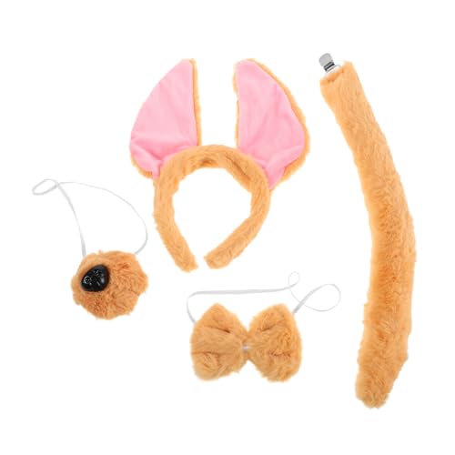 Zerodeko Hundekostüm Set mit Plüsch Ohren Nasen und Accessoires Leichtes Cartoon Tier Verkleidung für Erwachsene für Halloween Geburtstag Party Zerodeko Hundekostüm Set mit Plüsch Ohren Nasen und Accessoires Leichtes Cartoon Tier Verkleidung für Erwachsene für Halloween Geburtstag Party von Zerodeko
