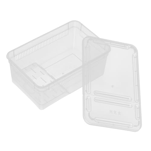 Zerodeko Kasten Kletterbox Für Haustiere Insekten -Terrarium Springspinnen-Terrarium Insektenbehälter Schildkrötenkäfige Cricketkäfig Für Schlange Echsenkäfig Transparent Plastik von Zerodeko