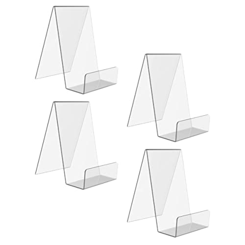 Zerodeko Tablet-Halterung Klares Acrylbuch Acrylbuchst?nder Acryl Offener Buchst?nder Bücher Lesest?nder St?nder: 4St Buchständer von Zerodeko
