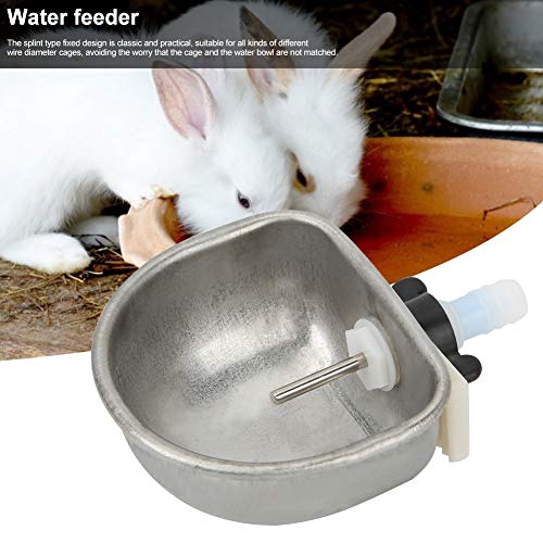 10 STÜCKE Kaninchenzuchtausrüstung, Kaninchen-Wasserspender mit Schüssel Abnehmbare hängende Haustierkäfig-Wassernäpfe für Kleintiere Wasserfütterungsset von Zerodis