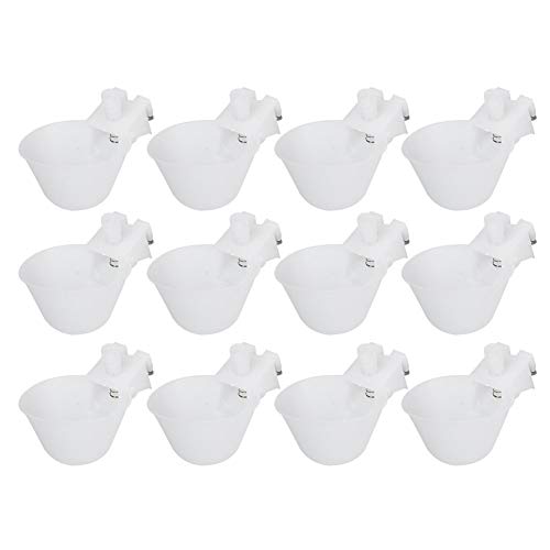 Zerodis 12 Stück Vogeltrinker, Automatisches Haustier Trinken Hängetassen Schwein Wasserschale Werkzeug für Wachtel Taubenkäfig Vögel Fütterungsausrüstung von Zerodis