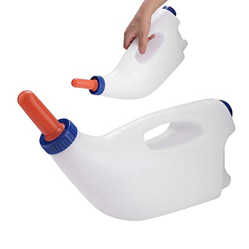 4L Kalbsmilchflasche mit Nippelflasche Milchflasche für die Kälber- oder Lammzucht Viehtränke Kalbsmilchzuführung mit Griff von Zerodis