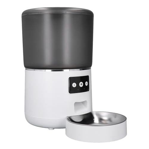 4L Smart Automatic Pet Feeder mit Abnehmbarem und Waschbarem Design, App -Steuerung und Timerfunktion, Ideal für die Automatische Katzenabgabe von WLAN, ABS -Material (EU-Stecker) von Zerodis
