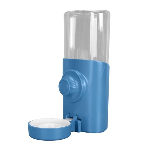 600 Ml Haustier-Wasserspender, Automatischer Haustier-Tränker, Anti-Nass-Auslauf, Hängender Automatischer Wasserspender für Kleine Haustiere (Blue) von Zerodis