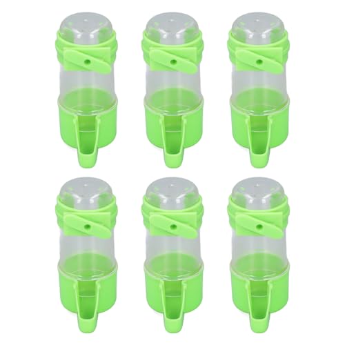 6pcs Vögel Käfig Wasser Feeder Professionelle Automatische Verschüttungsbeweis Vogel Wasser Hängen Feeder für Vögel (100 ml) von Zerodis